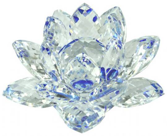 Blue Crystal Lotus 40mm image 0